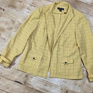Yellow Plaid Clueless Style Blazer